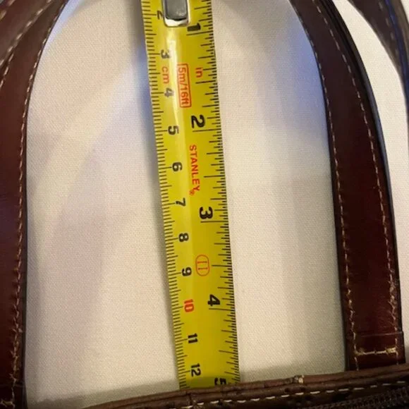 FOSSIL | Brown Floral Tooled Embossed Leather Crossbody or Handbag-EUC - Picture 14 of 16